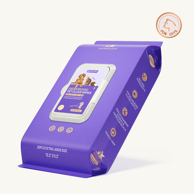 HICC Pet® Deodorizing Pet Glove Wipes For Cats, 20 Pcs