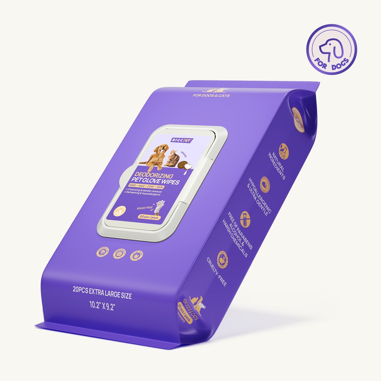 HICC PET UK Deodorizing Pet Glove Wipes