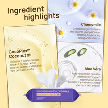 HICC Pet® Deodorizing Pet Glove Wipes For Cats,  20 Pcs