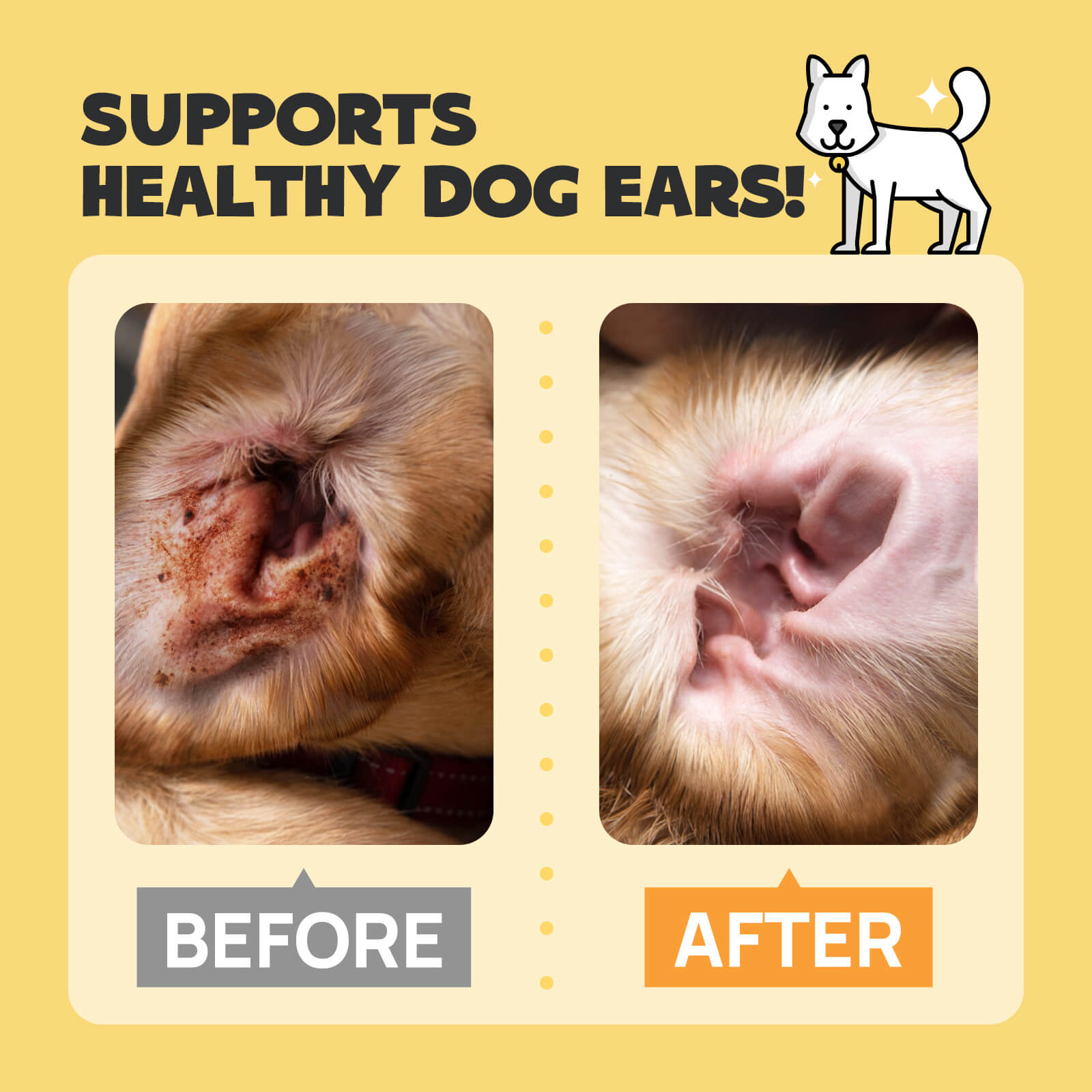 HICC Pet® Pet Ear Relief Finger Wipes For Dogs, 50 Pcs