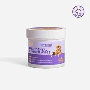 HICC Pet® Pet Dental Finger Wipes For Dogs, Unscented, Large Size, 50 Pcs