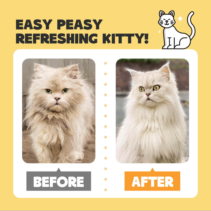 HICC Pet® Hypoallergenic Pet Glove Wipes For Cats, 6 Pcs