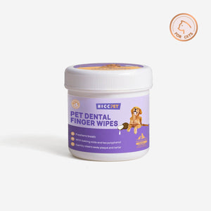 HICC Pet® Pet Dental Finger Wipes For Cats, 50 Pcs